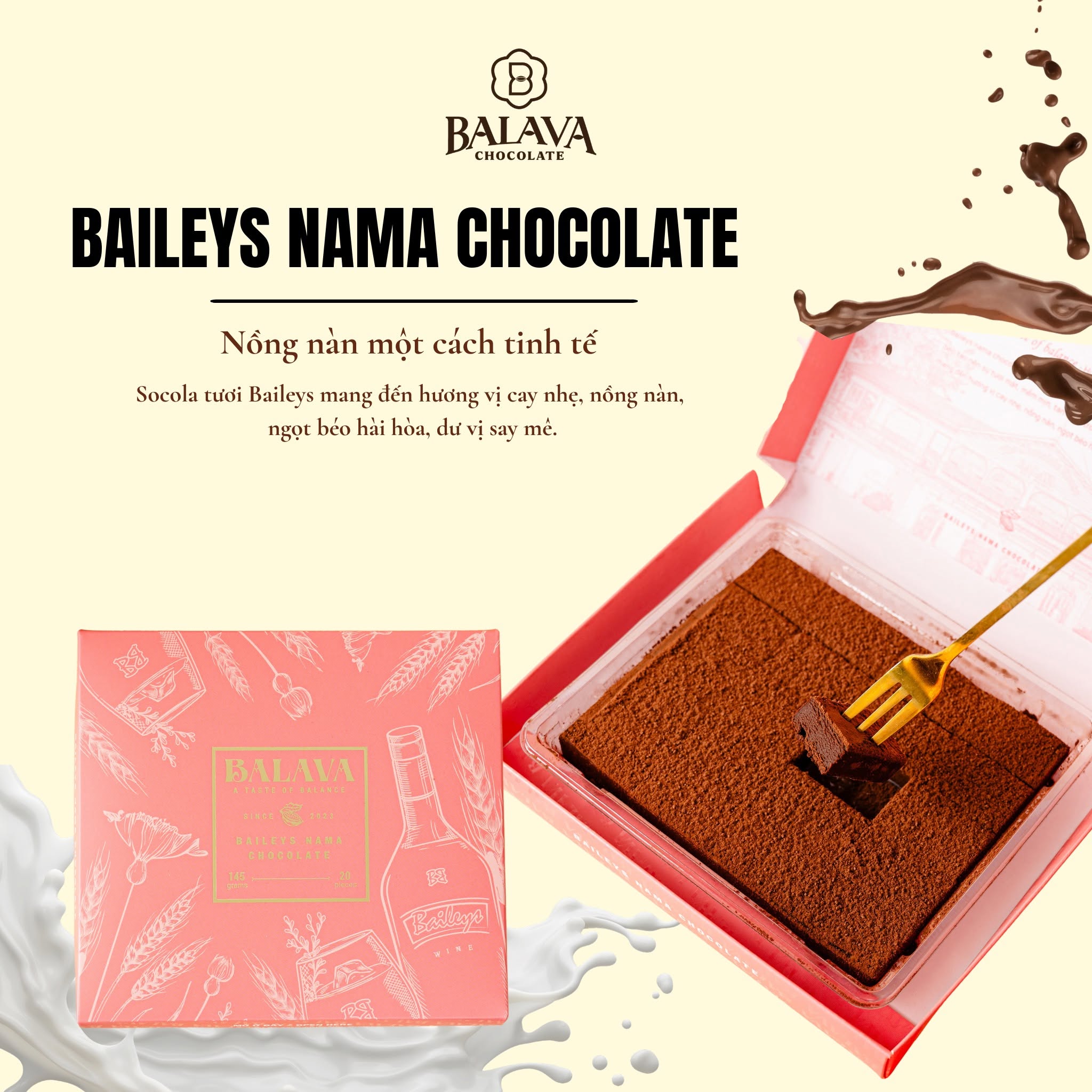 Nama Chocolate Baileys — BALAVA Fresh Chocolate