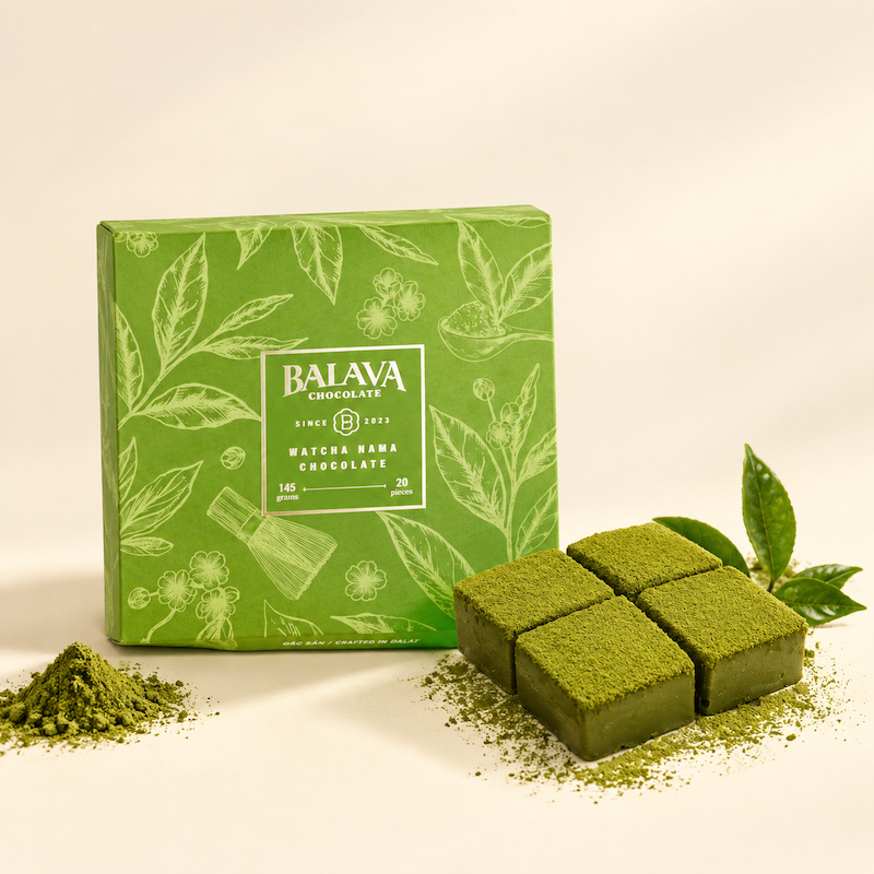 Nama Chocolate Matcha — BALAVA Fresh Chocolate