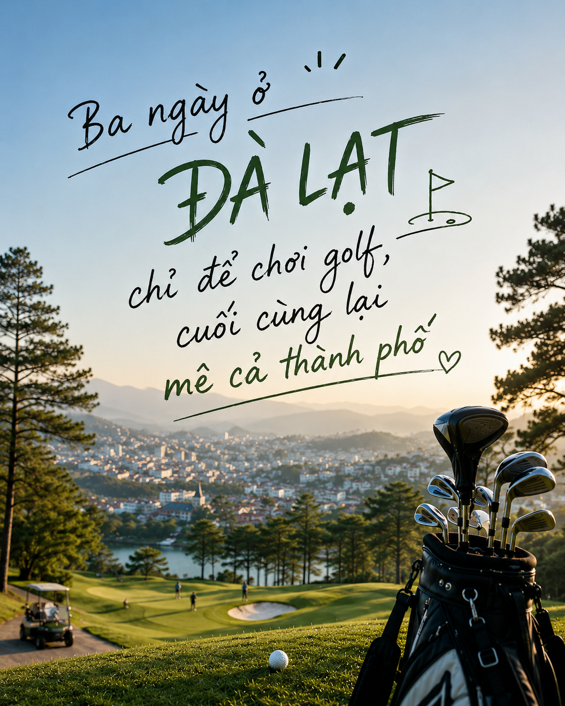 Rủ hội bạn lên Đà Lạt đánh golf 3 ngày, lạnh tê mà vui