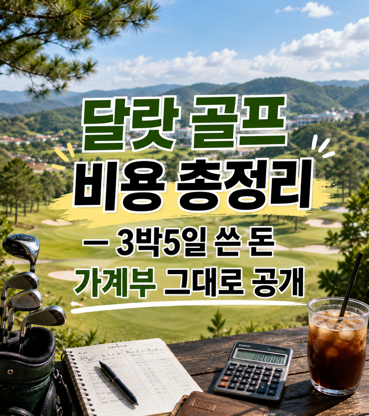 달랏 골프 비용 총정리 — 3박5일 쓴 돈 가계부 그대로 공개