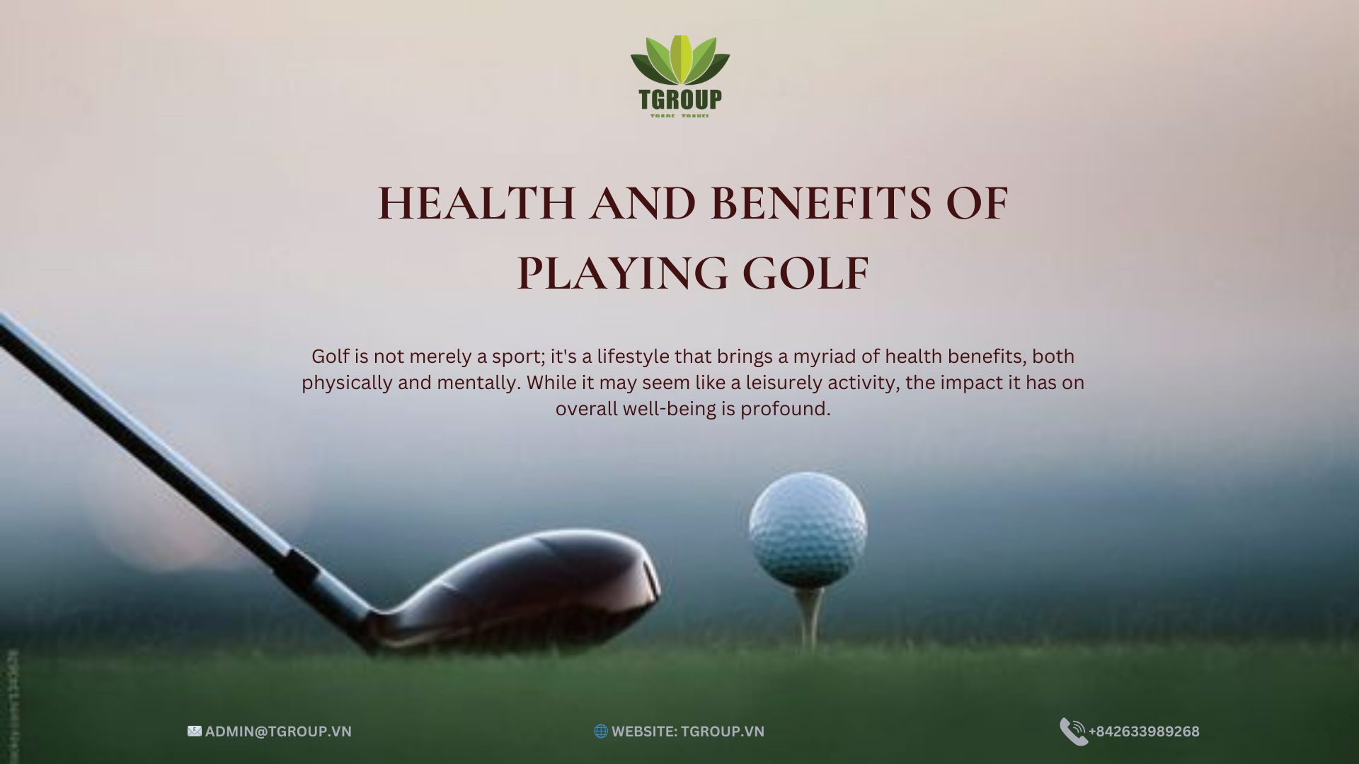 Health and Benefits of Playing Golf | TGROUP International Tour ...