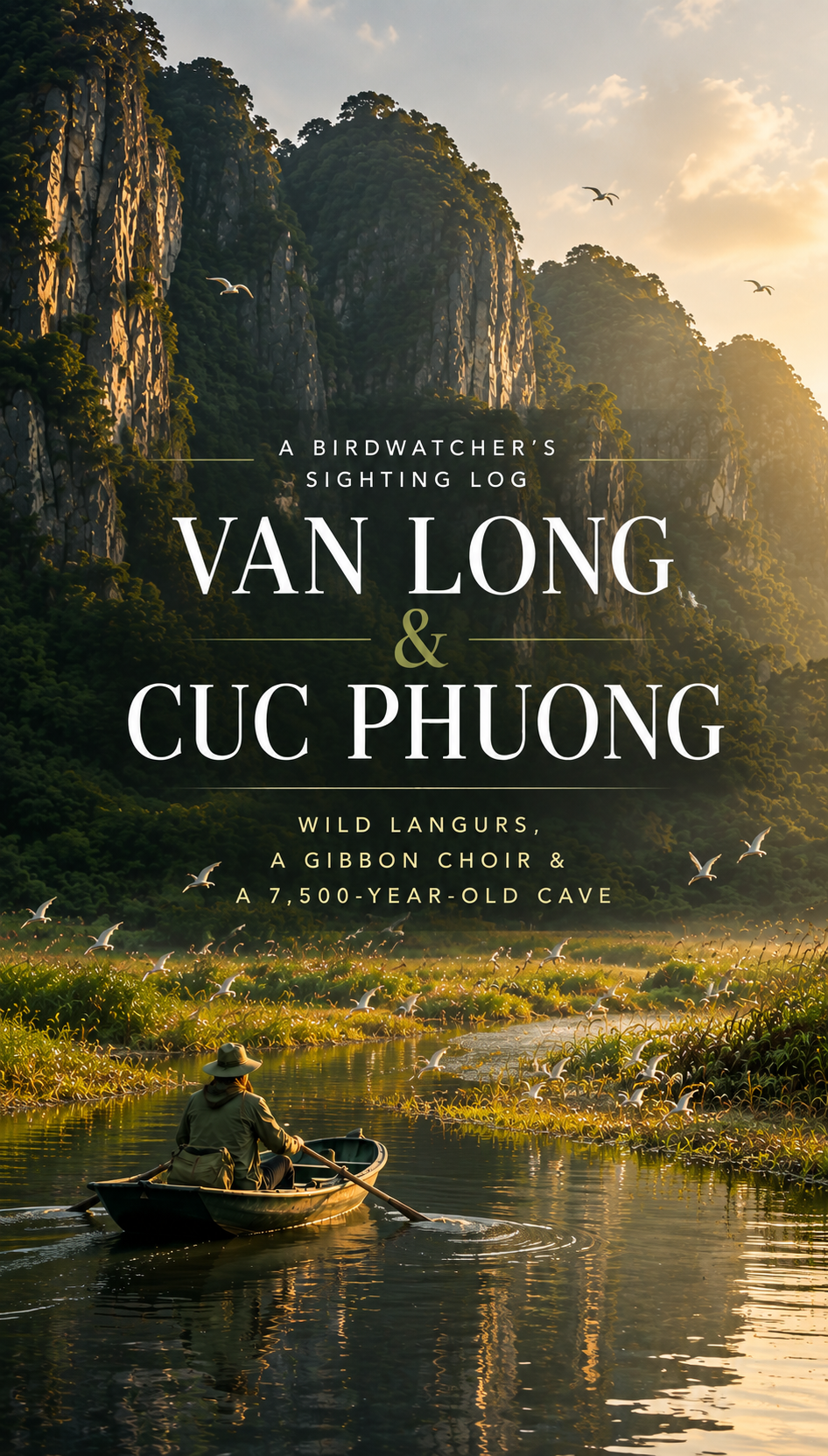 A birdwatcher’s sighting log from Van Long and Cuc Phuong: wild langurs, a gibbon choir and a 7,500-year-old cave
